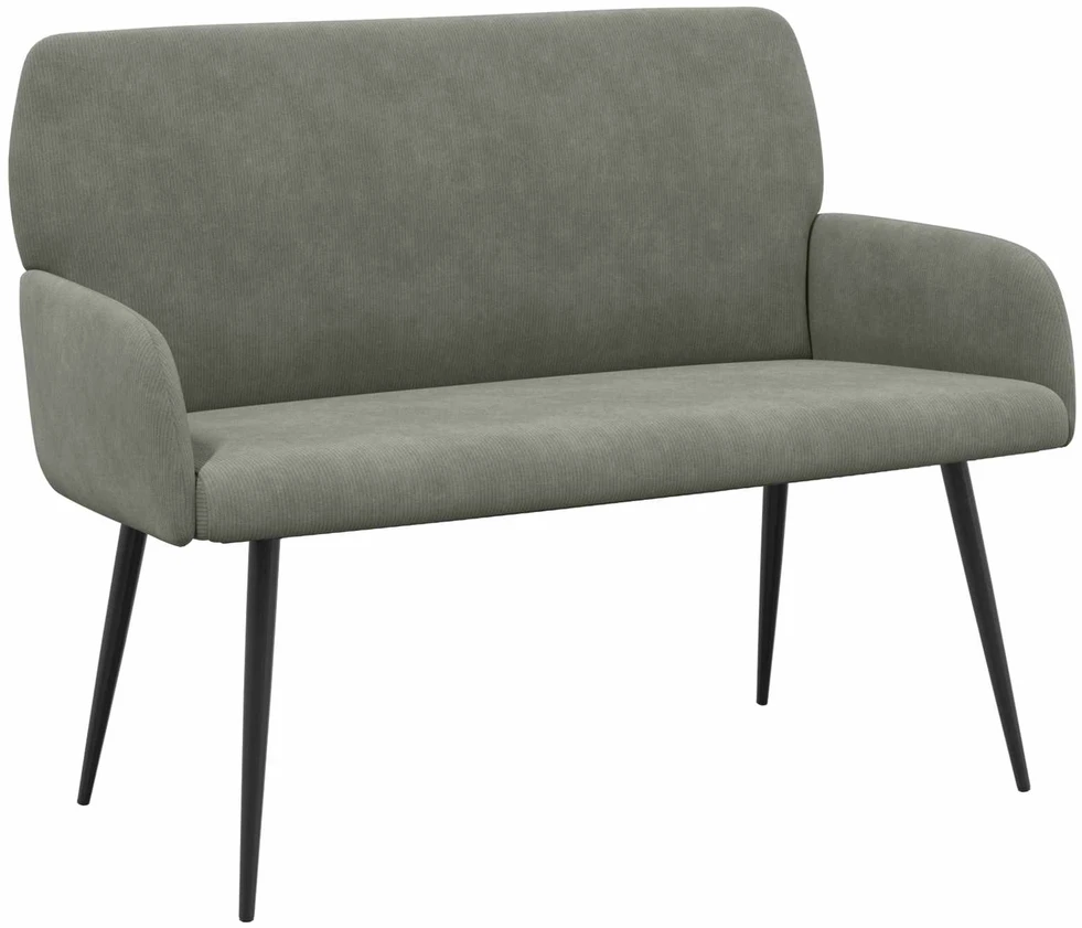 Dvivietė sofa su metalinėmis kojelėmis 2 vietos Šviesiai pilka