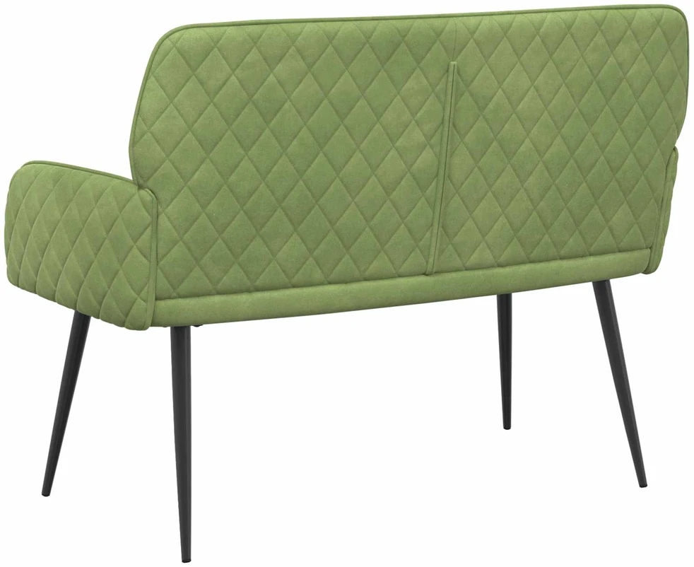 Dvivietė sofa su metalinėmis kojelėmis 2 vietos Šviesiai žalia