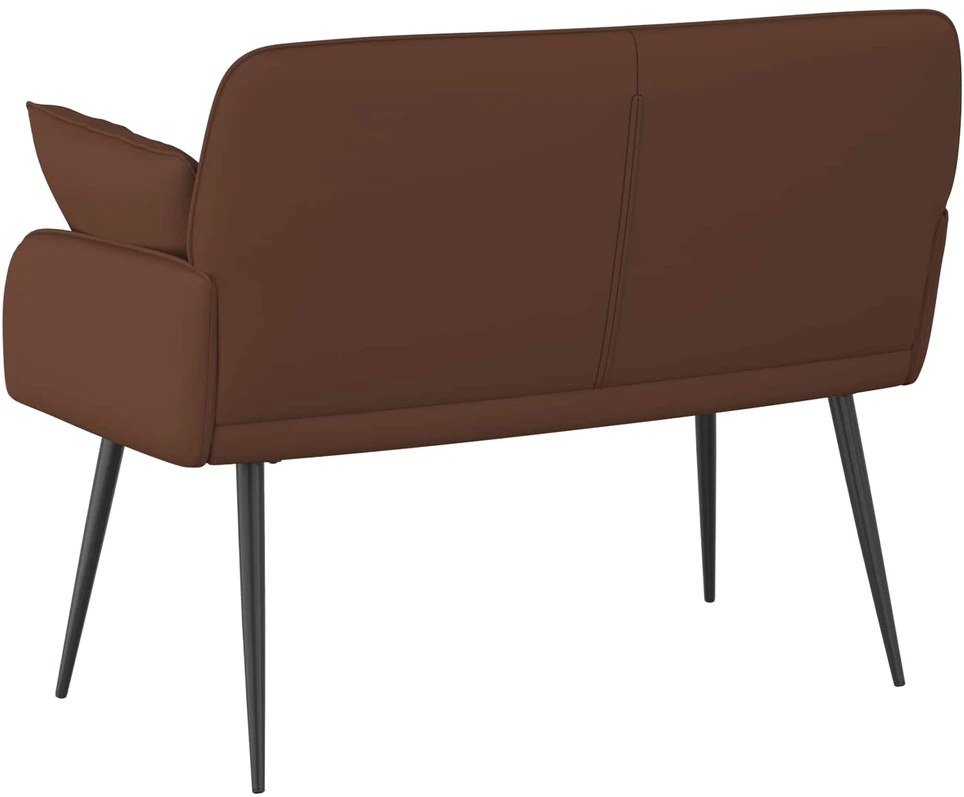 Dvivietė sofa su metalinėmis kojelėmis 2 vietos Ruda