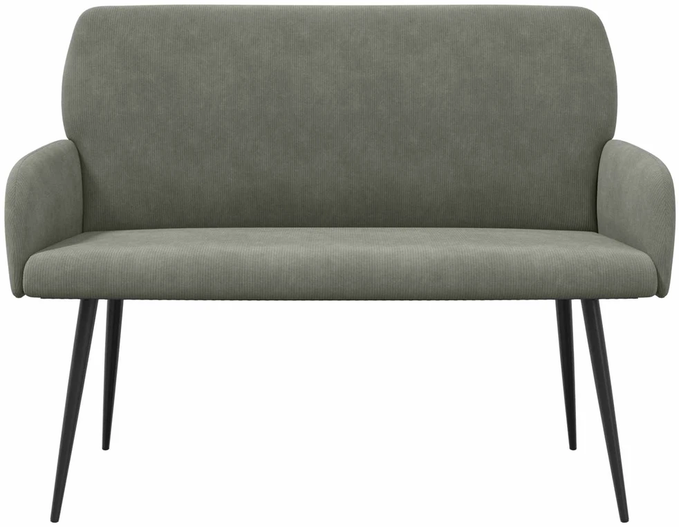 Dvivietė sofa su metalinėmis kojelėmis 2 vietos Šviesiai pilka