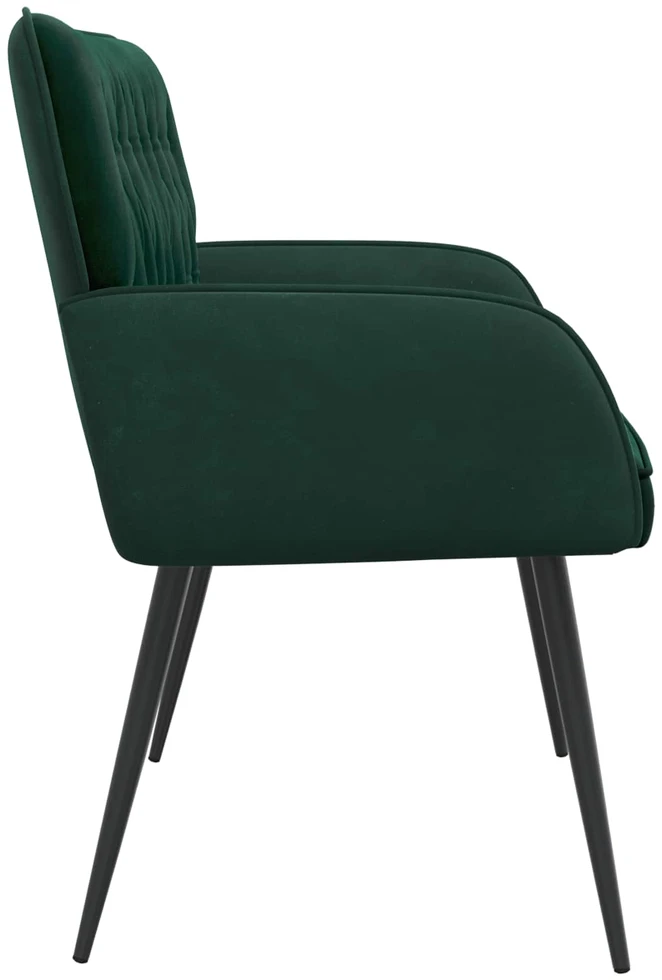 Dvivietė sofa su metalinėmis kojelėmis 2 vietos Tamsiai žalia