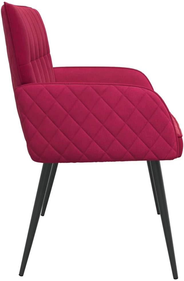 Dvivietė sofa su metalinėmis kojelėmis 2 vietos Vyno raudona