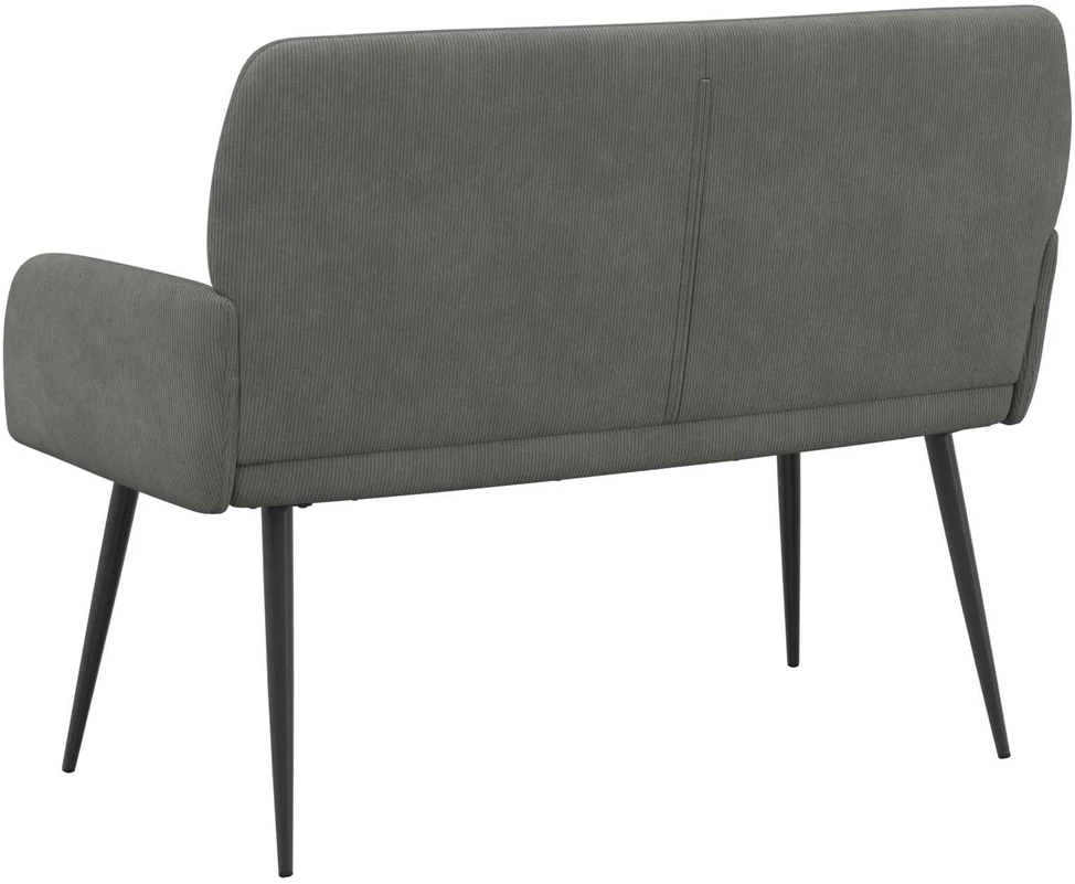 Dvivietė sofa su metalinėmis kojelėmis 2 vietos Tamsiai pilka