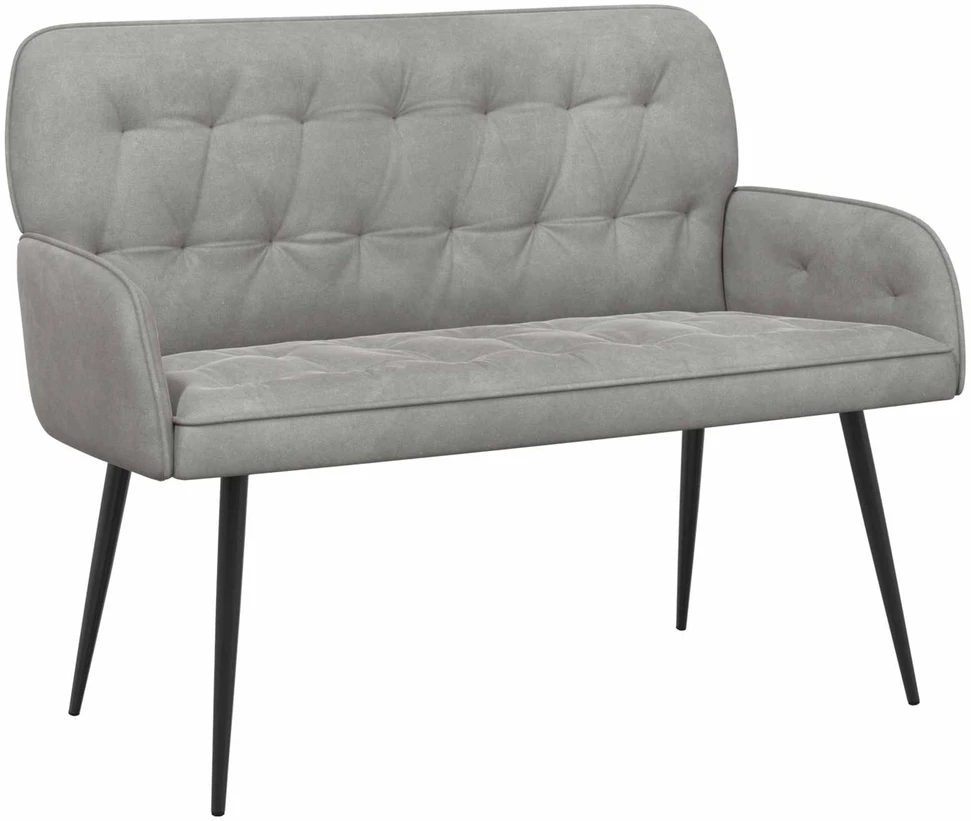 Dvivietė sofa su metalinėmis kojelėmis 2 vietos Šviesiai pilka