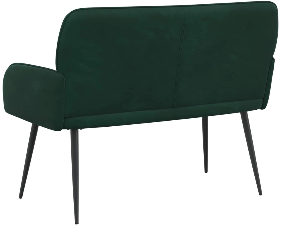 Dvivietė sofa su metalinėmis kojelėmis 2 vietos Tamsiai žalia