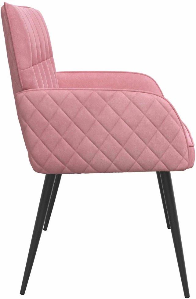Dvivietė sofa su metalinėmis kojelėmis 2 vietos Rožinė Aksomas