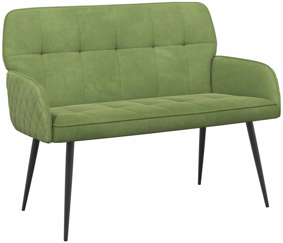 Dvivietė sofa su metalinėmis kojelėmis 2 vietos Šviesiai žalia