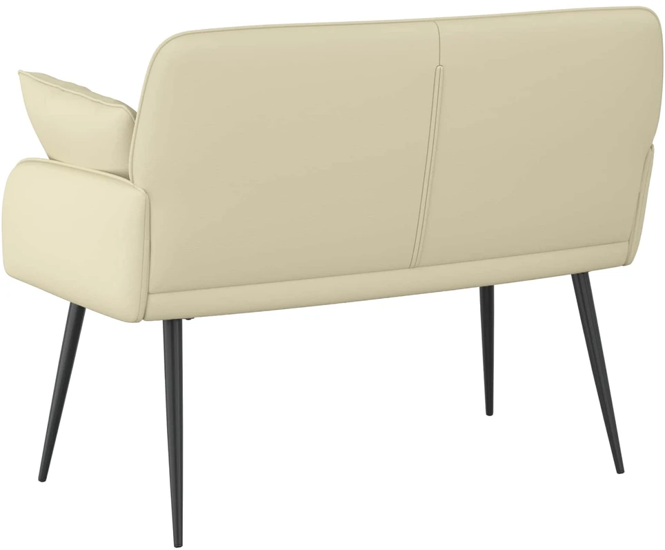 Dvivietė sofa su metalinėmis kojelėmis 2 vietos Kreminė