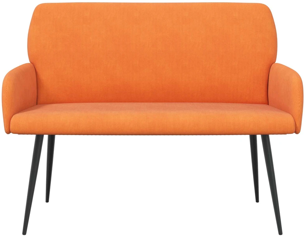 Dvivietė sofa su metalinėmis kojelėmis 2 vietos Oranžinė