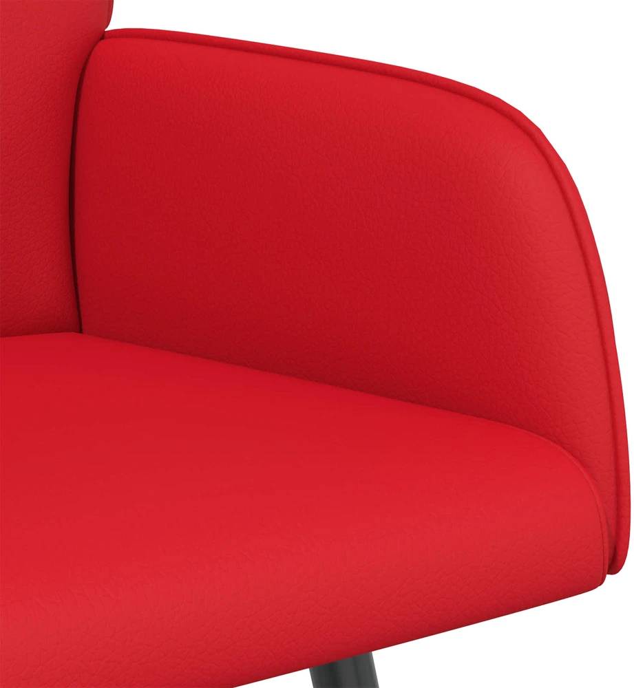 Dvivietė sofa su metalinėmis kojelėmis 2 vietos Raudona