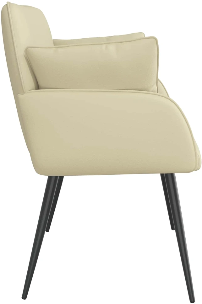 Dvivietė sofa su metalinėmis kojelėmis 2 vietos Kreminė