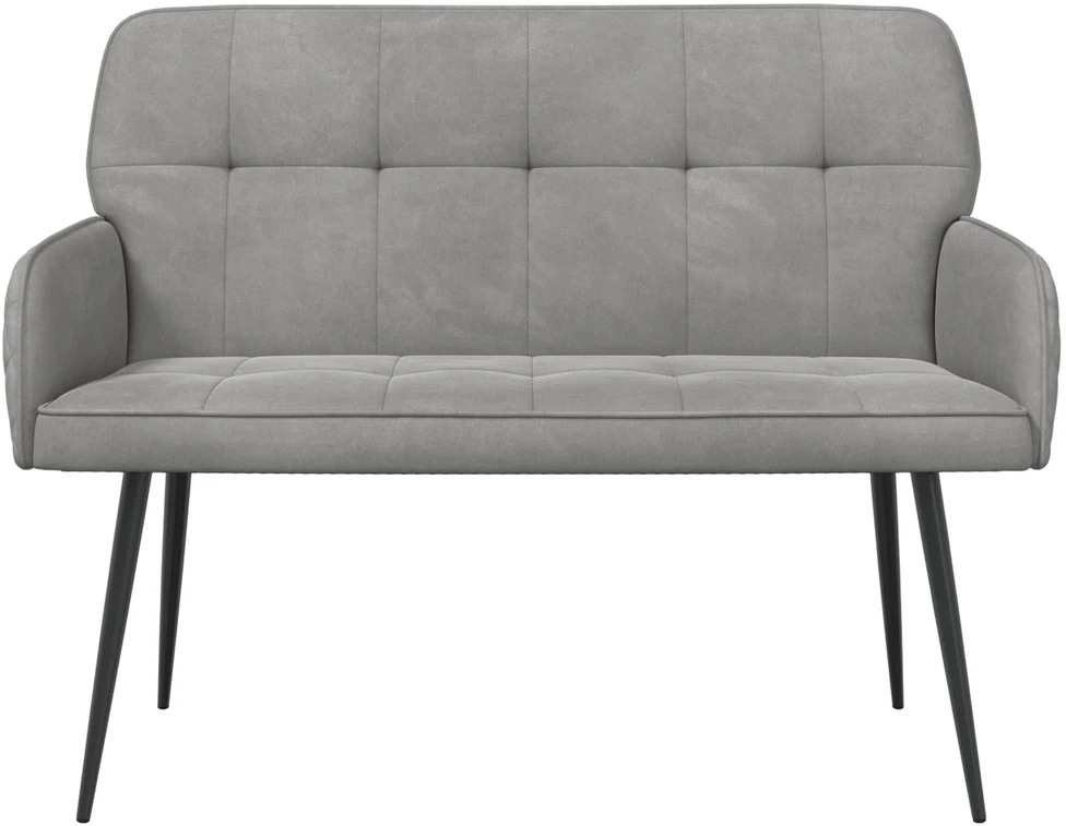 Dvivietė sofa su metalinėmis kojelėmis 2 vietos Šviesiai pilka