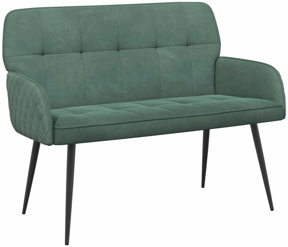 Dvivietė sofa su metalinėmis kojelėmis 2 vietos Jūrinė žalia