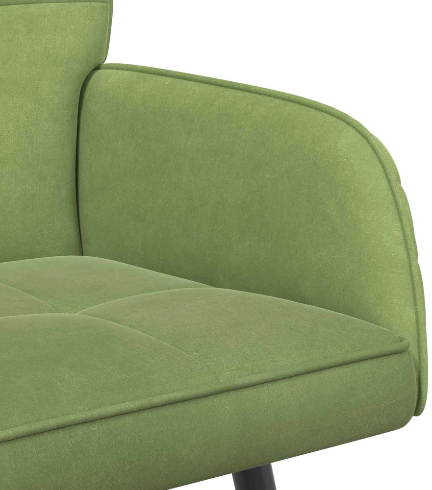 Dvivietė sofa su metalinėmis kojelėmis 2 vietos Šviesiai žalia