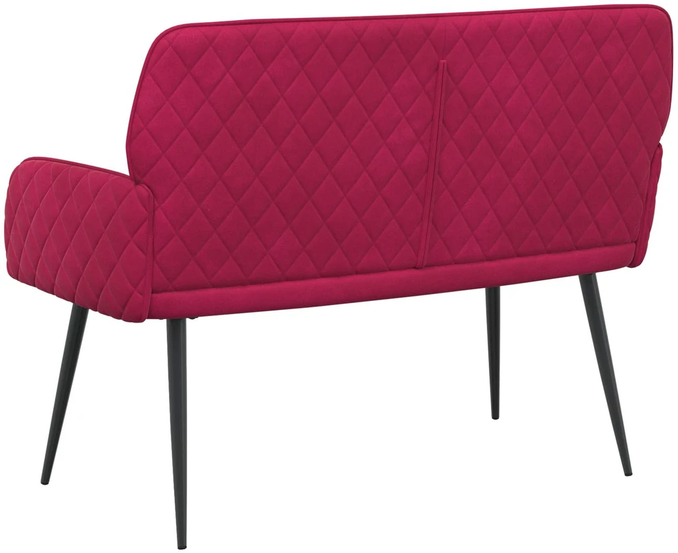 Dvivietė sofa su metalinėmis kojelėmis 2 vietos Vyno raudona