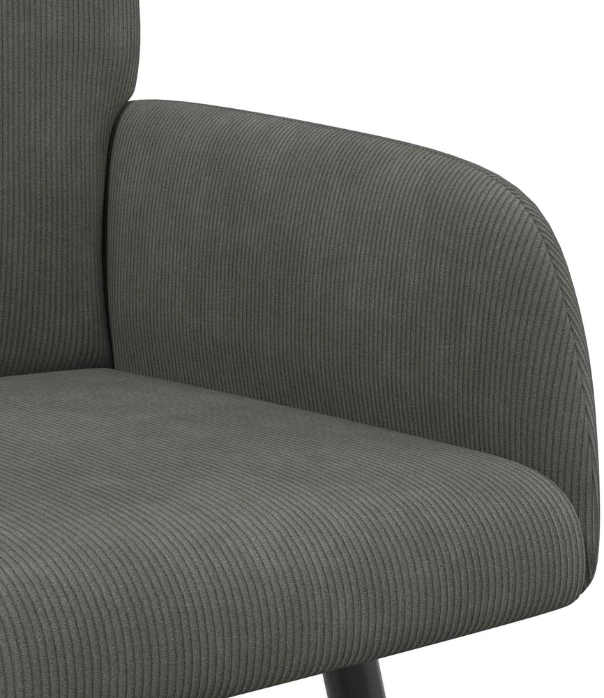 Dvivietė sofa su metalinėmis kojelėmis 2 vietos Tamsiai pilka