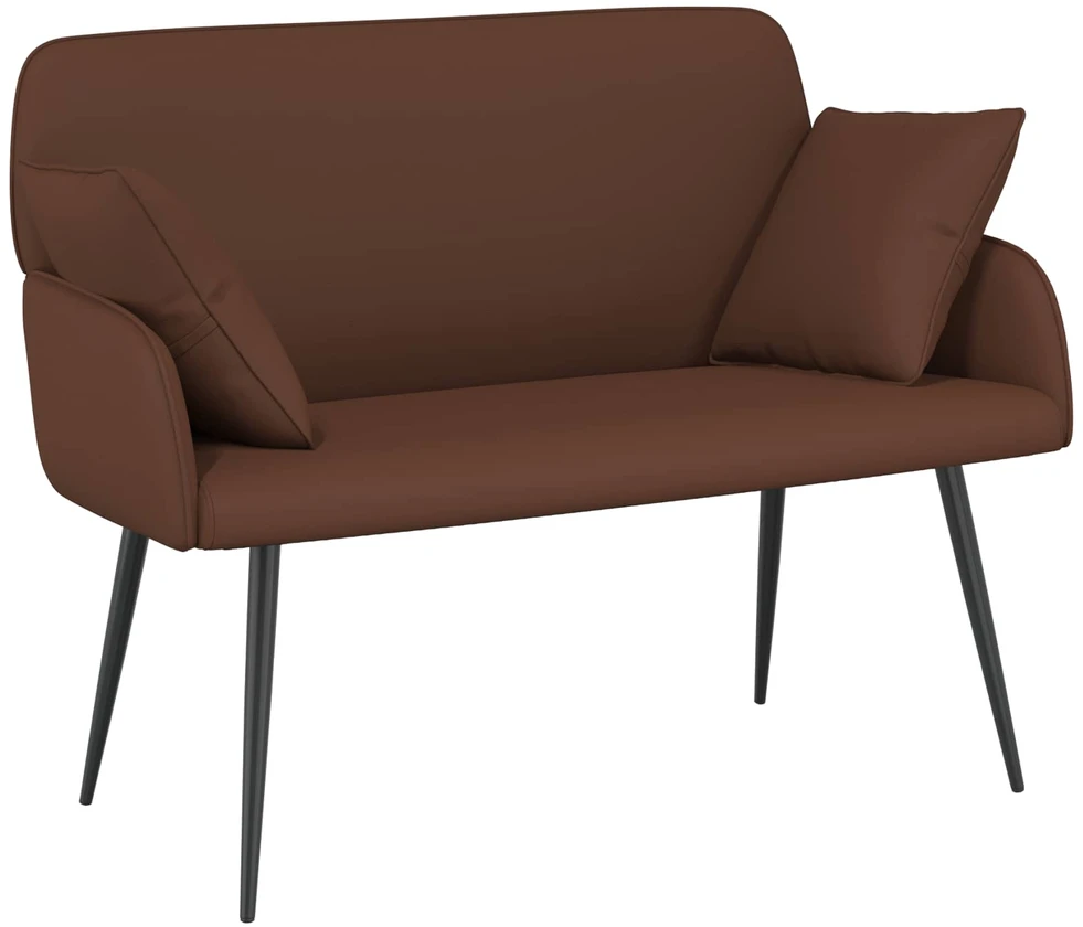 Dvivietė sofa su metalinėmis kojelėmis 2 vietos Ruda