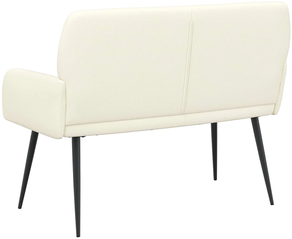 Dvivietė sofa su metalinėmis kojelėmis 2 vietos Kreminė