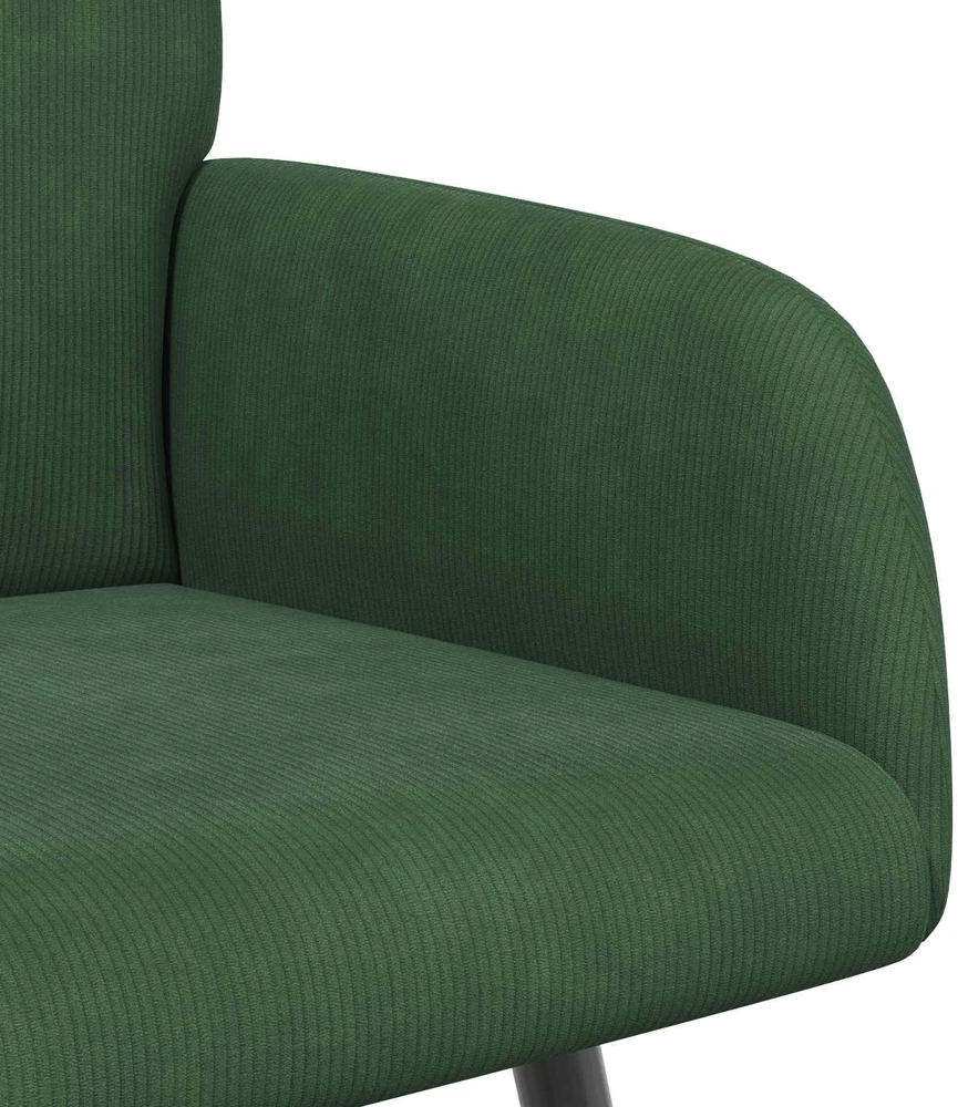 Dvivietė sofa su metalinėmis kojelėmis 2 vietos Tamsiai žalia