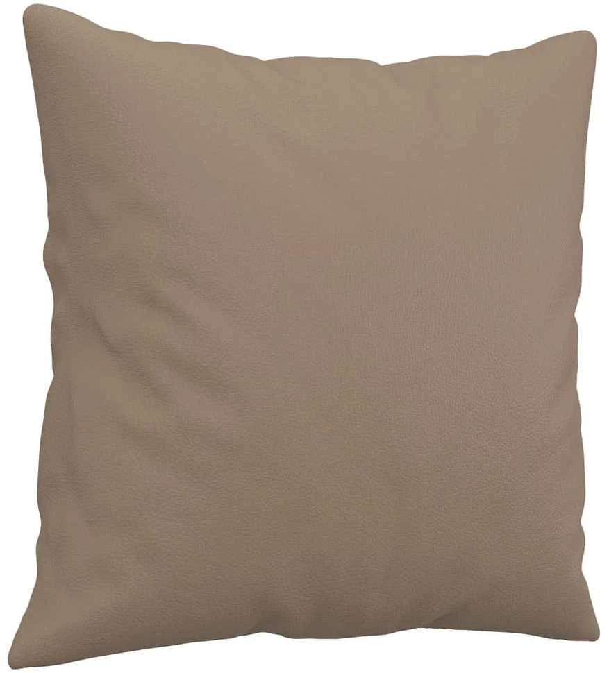Dvivietė sofa su pagalvėlėmis, kapučino, 140cm, dirbtinė oda