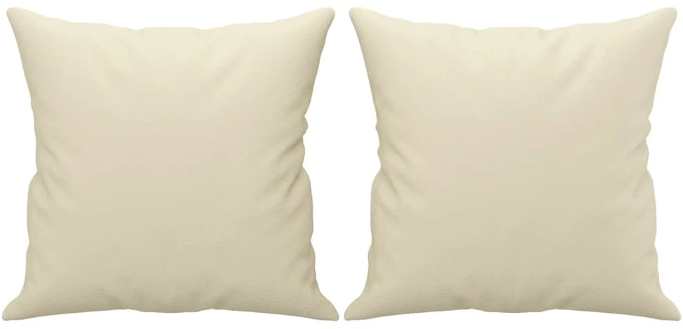 Dvivietė sofa su pagalvėlėmis, kreminė, 120cm, dirbtinė oda