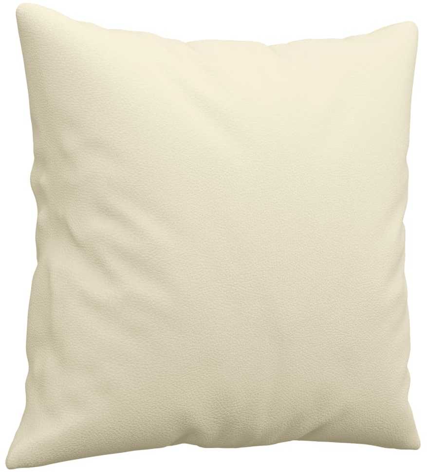 Dvivietė sofa su pagalvėlėmis, kreminė, 140cm, dirbtinė oda