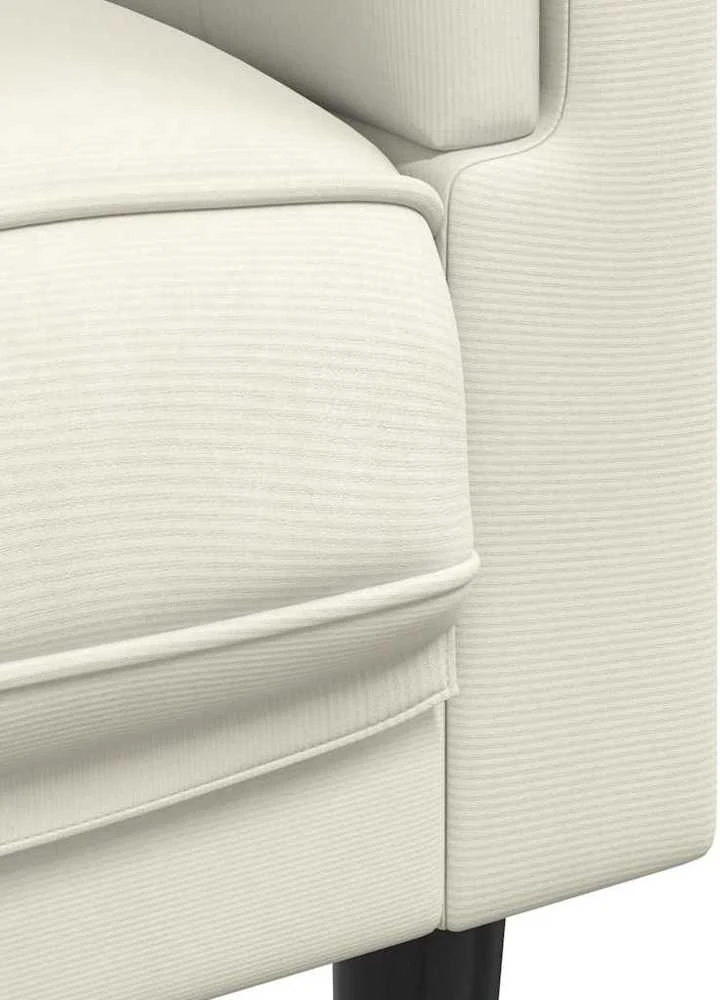 Dvivietė sofa su pagalvėlėmis, kreminės spalvos, aksomas