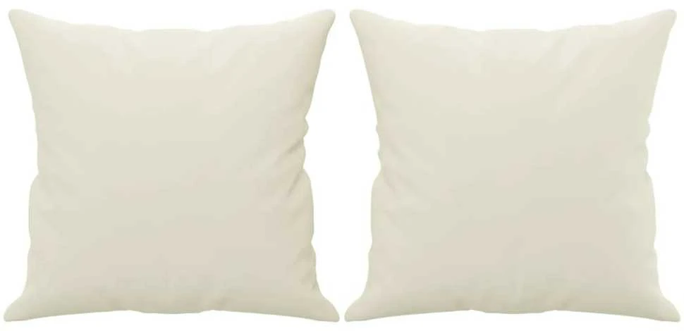 Dvivietė sofa su pagalvėlėmis, kreminės spalvos, 120cm, aksomas