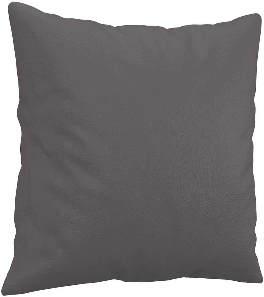 Dvivietė sofa su pagalvėlėmis, pilka, 140cm, dirbtinė oda