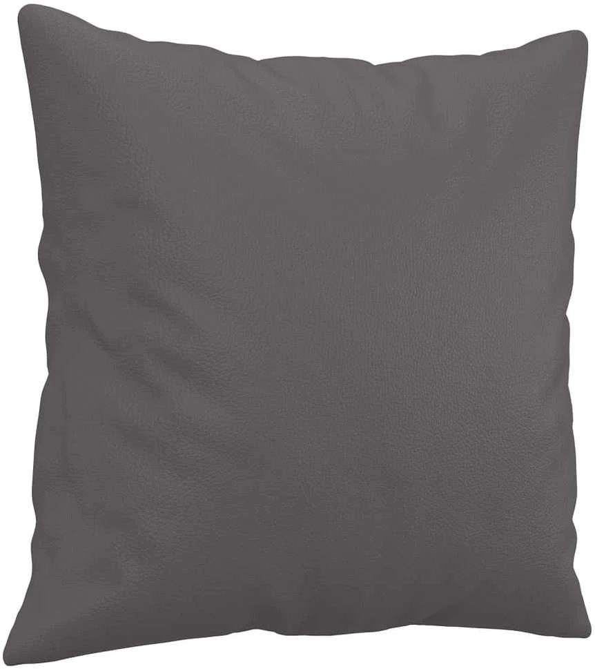 Dvivietė sofa su pagalvėlėmis, pilka, 140cm, dirbtinė oda