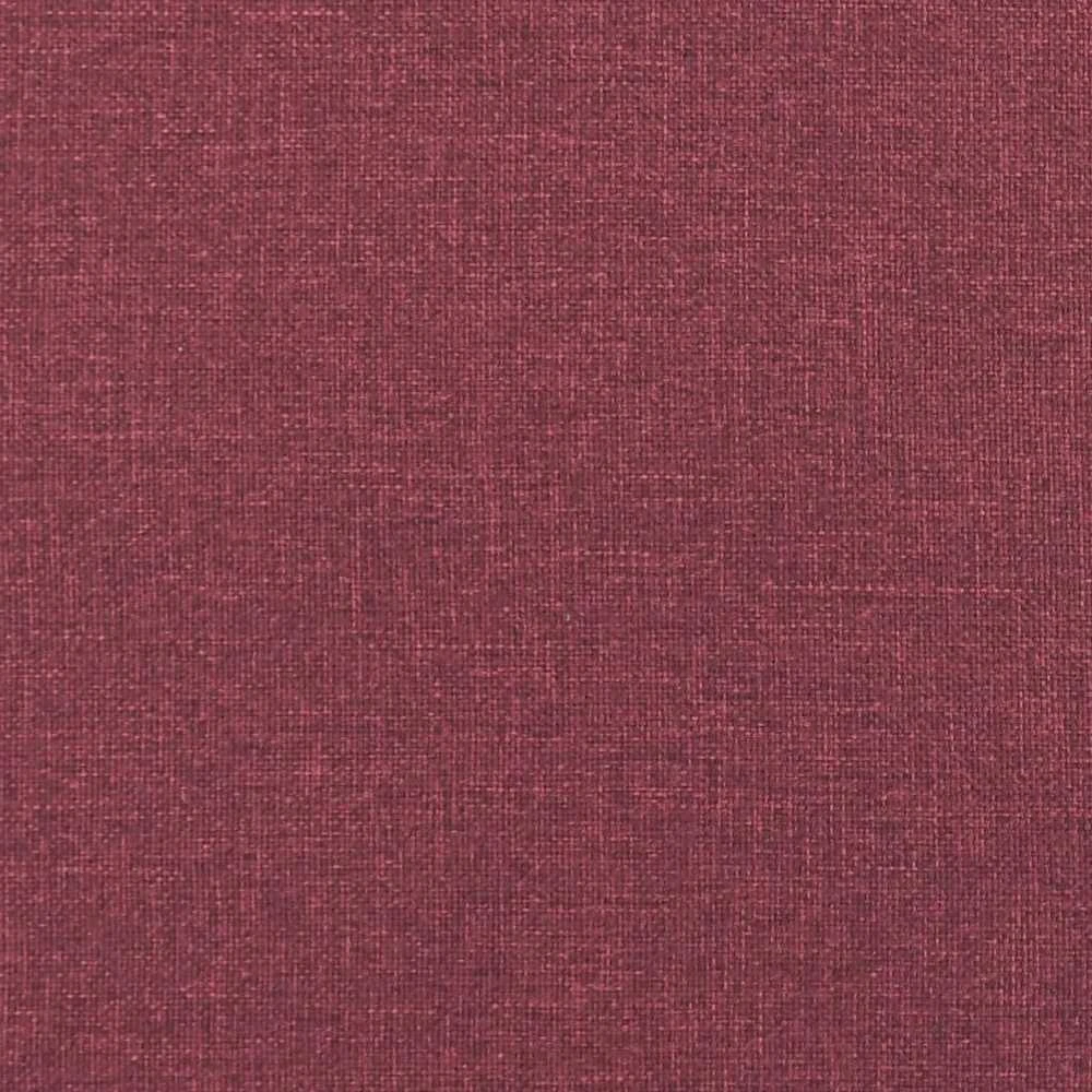 Dvivietė sofa su pagalvėlėmis, raudonojo vyno, 140cm, audinys