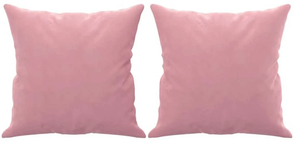 Dvivietė sofa su pagalvėlėmis, rožinės spalvos, 140cm, aksomas