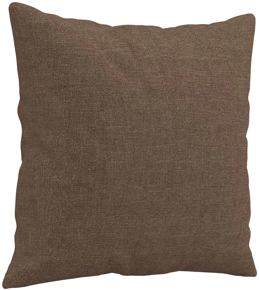 Dvivietė sofa su pagalvėlėmis, rudos spalvos, 140cm, audinys