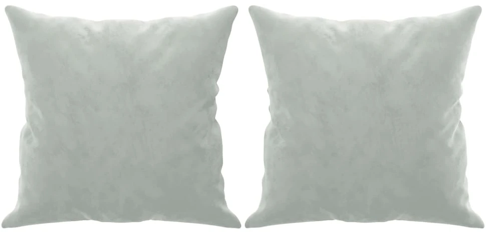Dvivietė sofa su pagalvėlėmis, šviesiai pilka, 140cm, aksomas