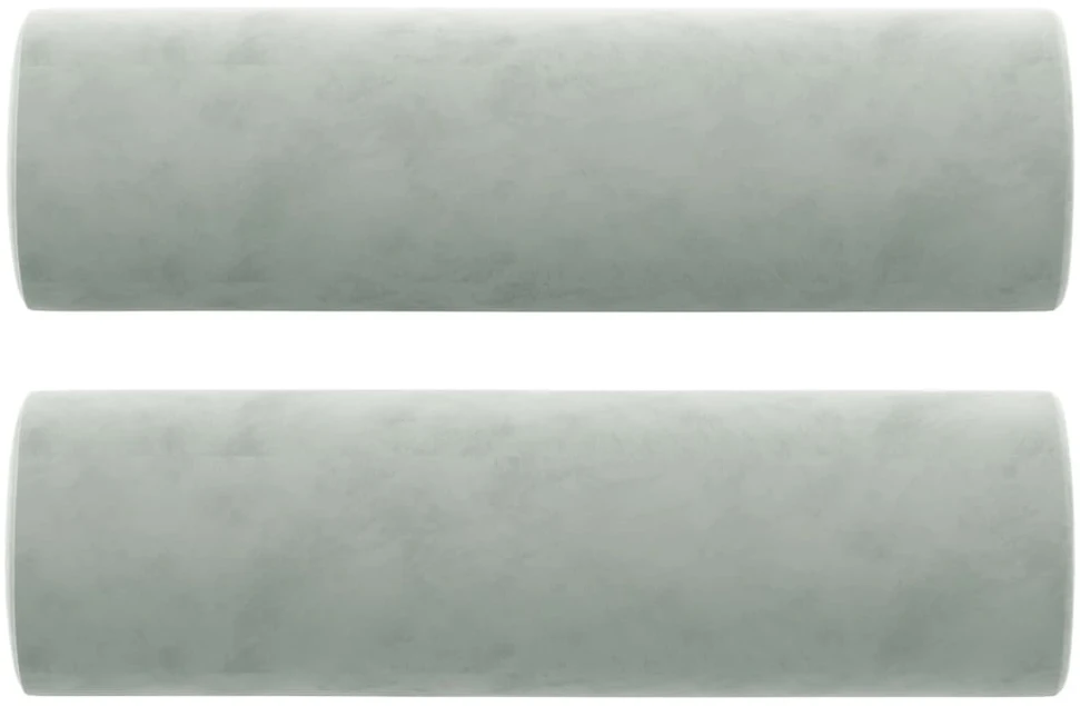 Dvivietė sofa su pagalvėlėmis, šviesiai pilka, 140cm, aksomas