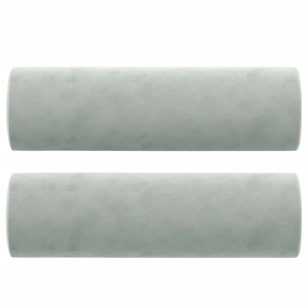Dvivietė sofa su pagalvėlėmis, šviesiai pilka, 120cm, aksomas