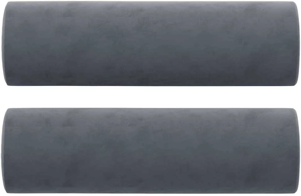 Dvivietė sofa su pagalvėlėmis, tamsiai pilka, 120cm, aksomas