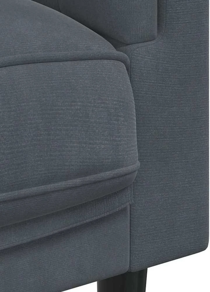 Dvivietė sofa su pagalvėlėmis, tamsiai pilkos spalvos, aksomas