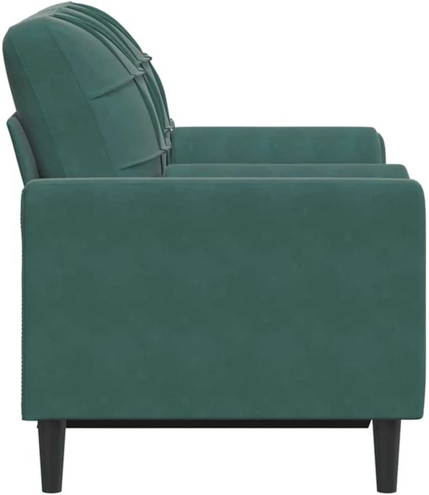 Dvivietė sofa su pagalvėlėmis, tamsiai žalia, 120cm, aksomas