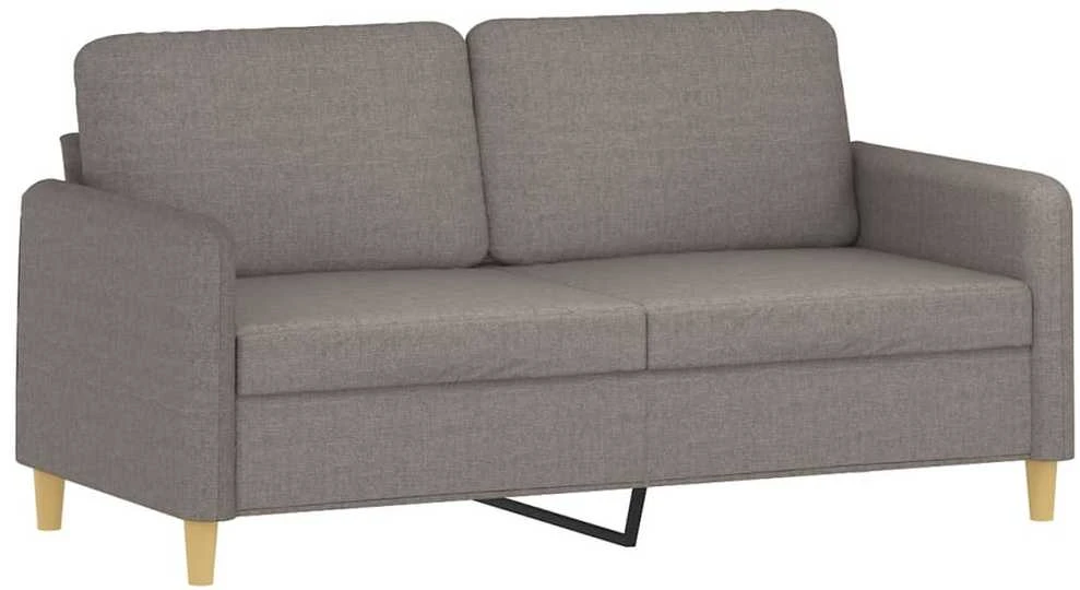 Dvivietė sofa su pagalvėlėmis, taupe spalvos, 140cm, audinys