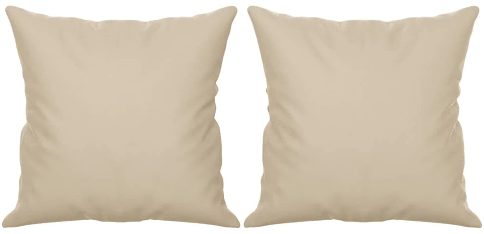 Dvivietė sofa su pagalvėmis, kreminė, 140cm, audinys