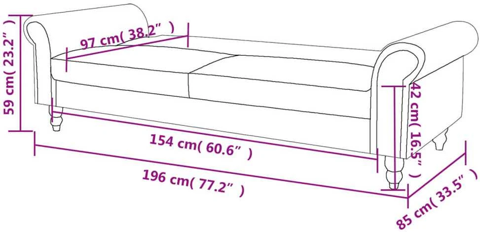 Dvivietė sofa su porankiais, ruda, dirbtinė zomša