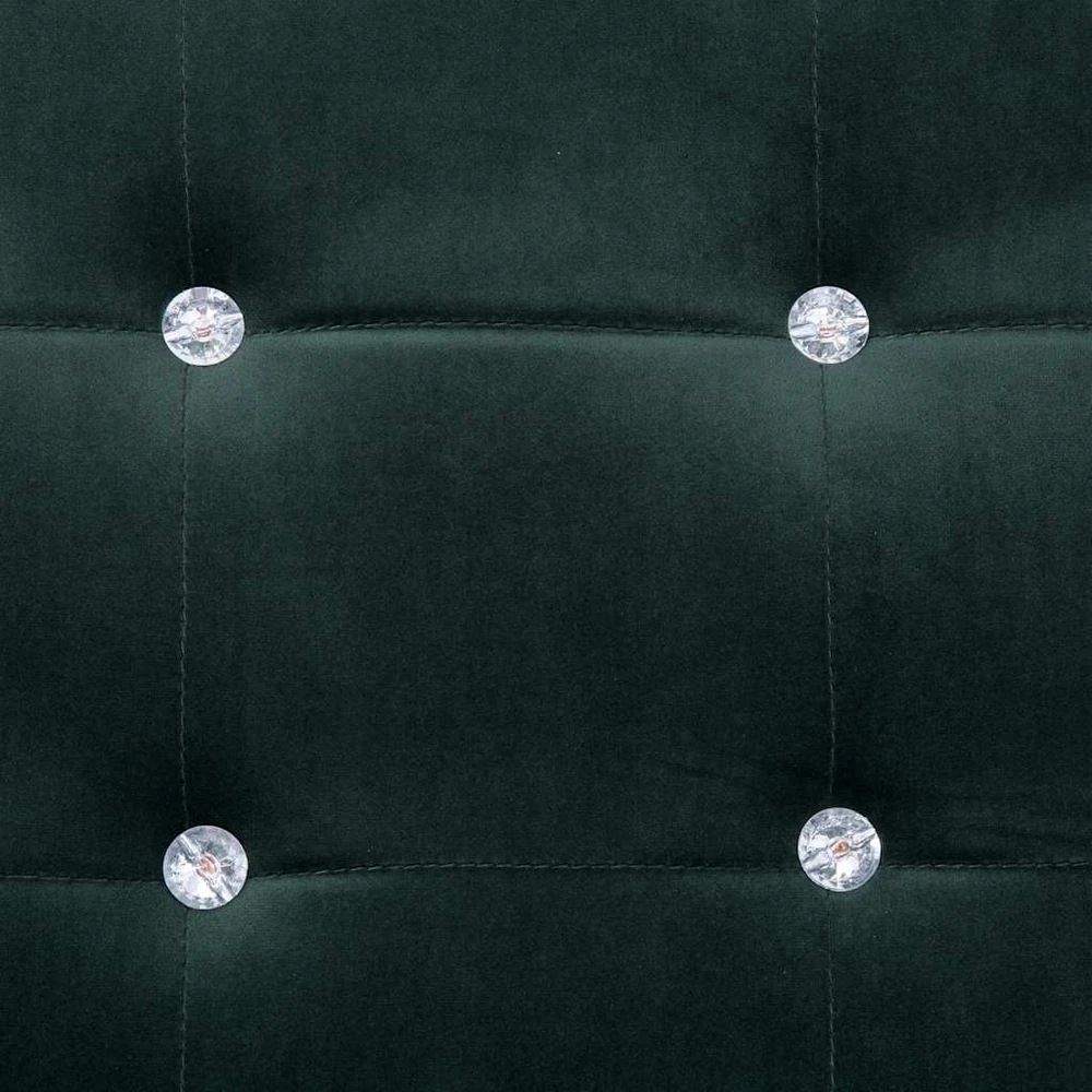 Dvivietė sofa su porankiais, tams. žal. sp., chromas ir aks.