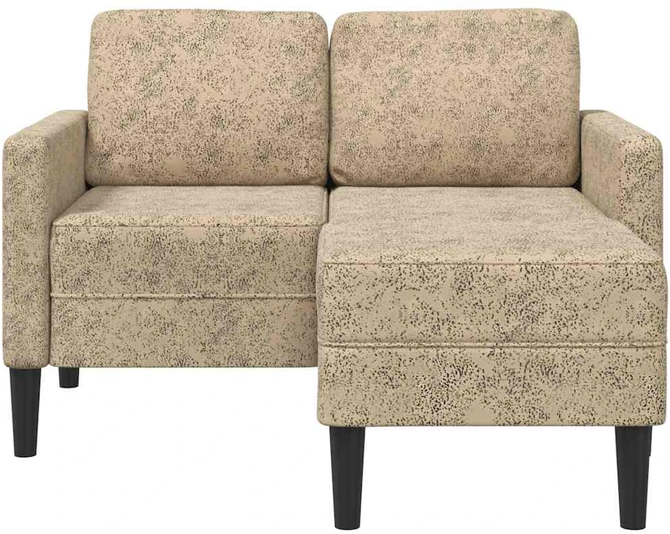Dvivietė sofa su šezlongu, L formos, šviesiai pilka, 125 cm, dirbtinė oda