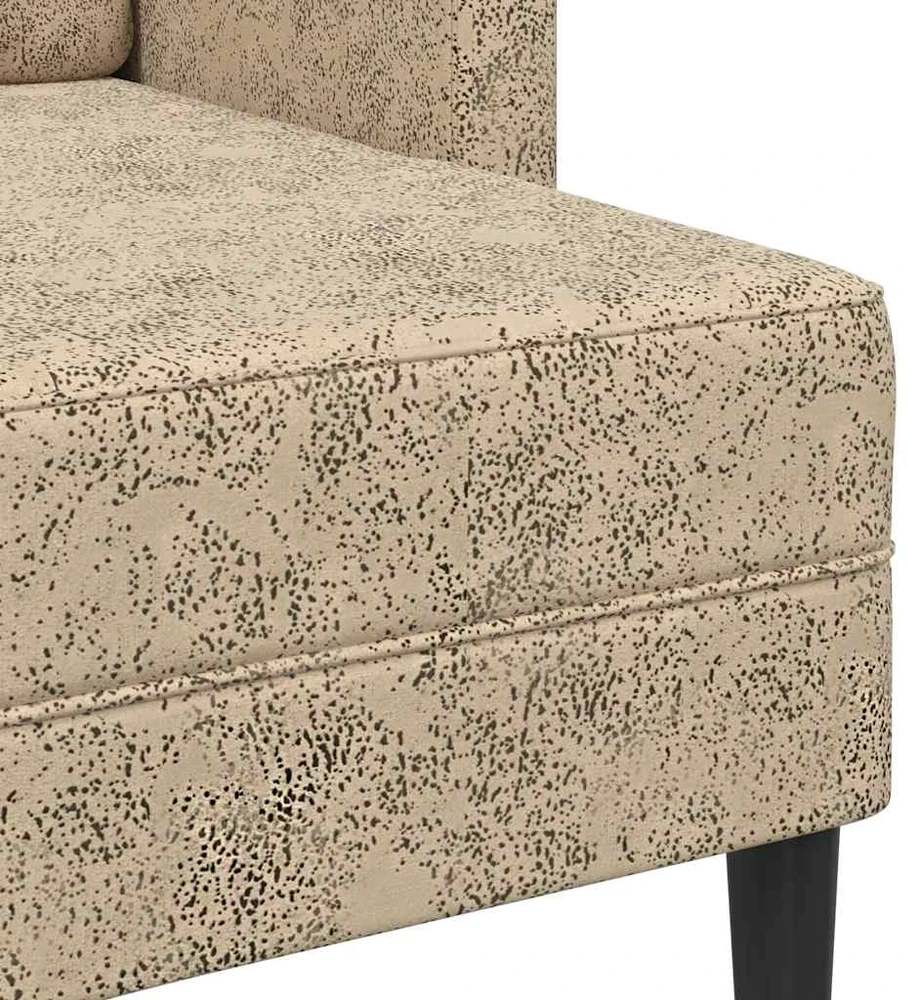 Dvivietė sofa su šezlongu, L formos, šviesiai pilka, 125 cm, dirbtinė oda