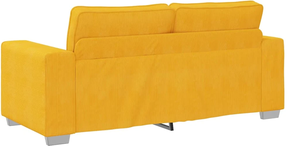 Dvivietė sofa, šviesiai geltona, 180x77x82 cm, velvetas, audinys