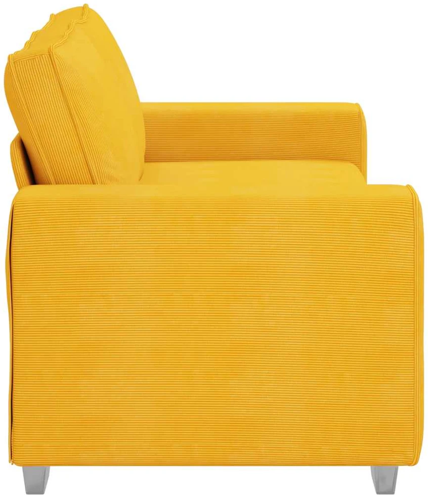 Dvivietė sofa, šviesiai geltona, 180x77x82 cm, velvetas, audinys