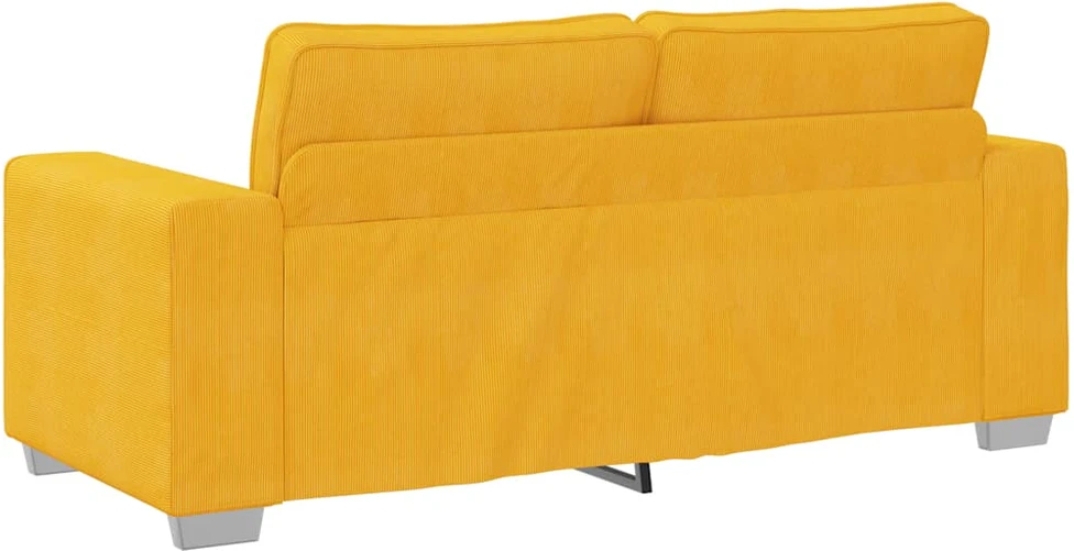 Dvivietė sofa, šviesiai geltona, 180x77x82 cm, velvetas, audinys