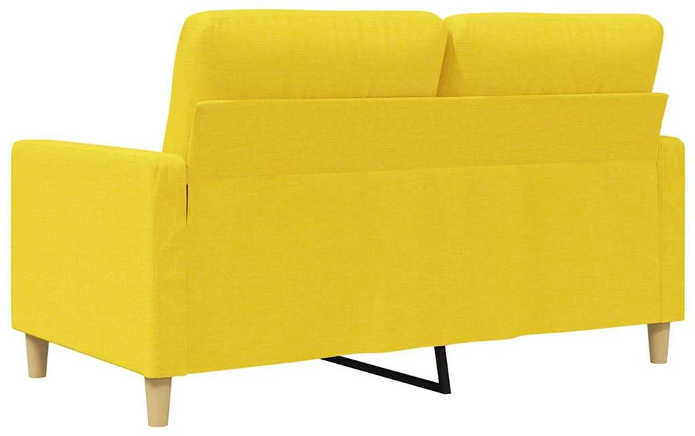 Dvivietė sofa, šviesiai geltonos spalvos, 120cm, audinys