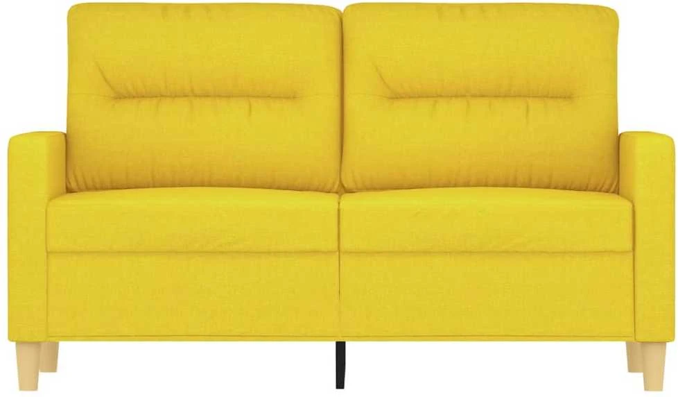 Dvivietė sofa, šviesiai geltonos spalvos, 120cm, audinys